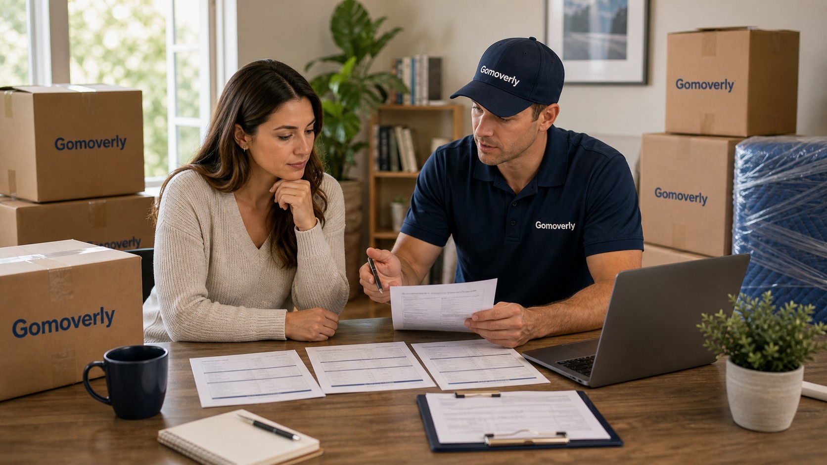 Gomoverly branded moving guide image for How to Compare Moving Quotes Without Getting Scammed