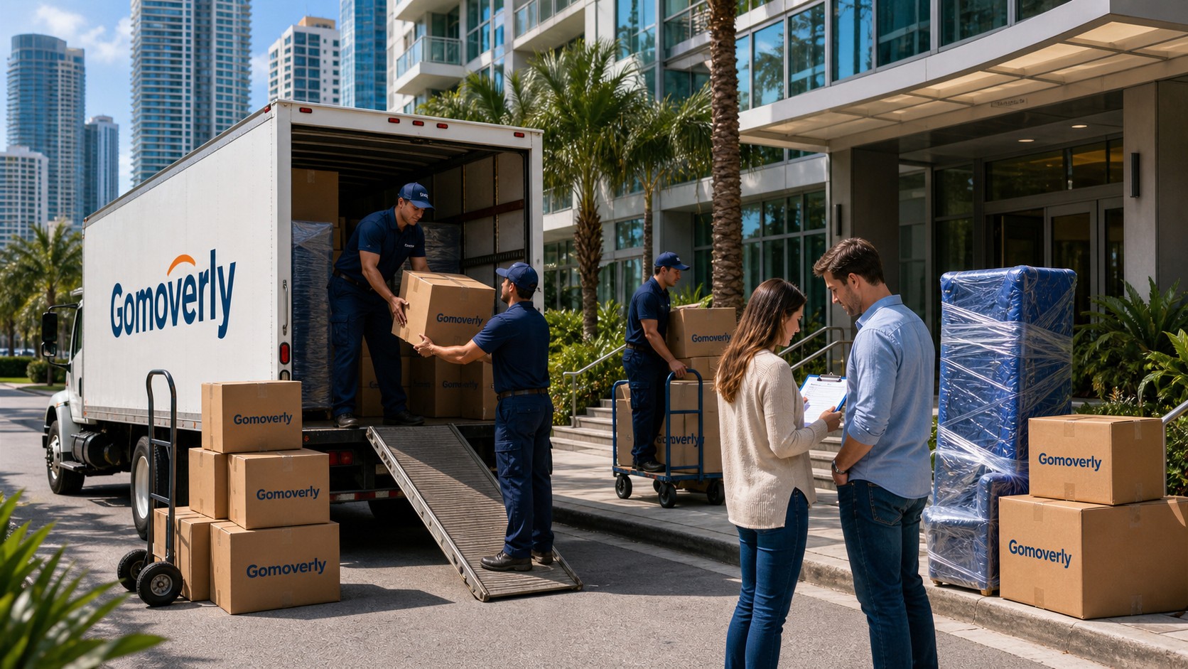 Gomoverly branded moving guide image for Moving to ZIP Code 33101 in Miami: Cost and Local Tips